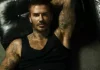 David Beckham Strips Down for Boss in Sizzling New Underwear Campaign David Beckham in Boss One Bodywear campaign, posing confidently.